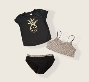 Girl's 3-piece Pineapple Swimsuit